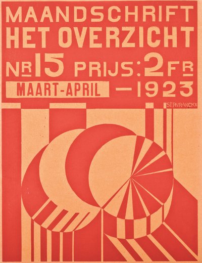 Portada de la edición de marzo-abril de 1923 de la revista "Het Overzicht", 1923 de Belgian School