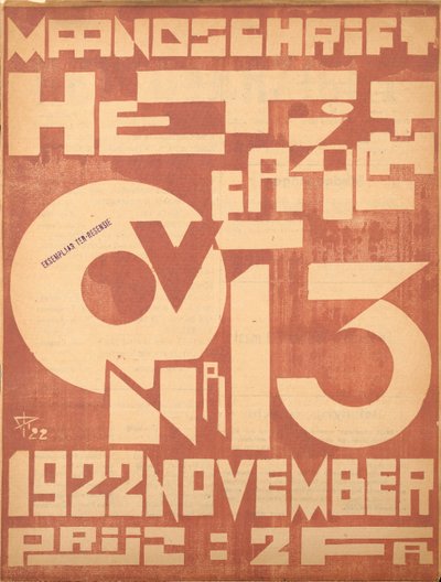 Portada de la edición de noviembre de 1922 de la revista "Het Overzicht", 1922 de Belgian School