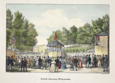 Gran concurso de armonía, c.1895 (fotochrom) de Belgian School