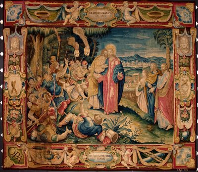 El beso de Judas. Tapiz realizado en las manufacturas de Bruselas. Siglo XVI Genes, Musei di Strada Nuova de Belgian School