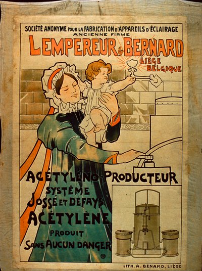 Iluminación de Acetileno Lempereur & Bernard de Belgian School