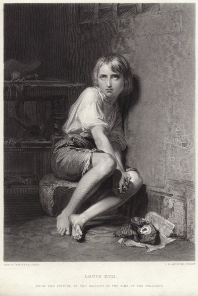 Luis XVII en el Templo de Belgian School
