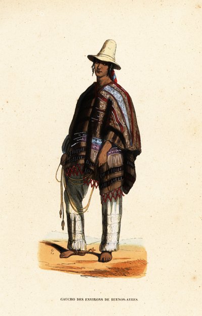 Gaucho nativo americano de la región de Buenos Aires, Argentina de Belgian School