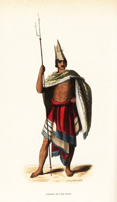 Nativo de la isla de Rote, Nusa Tenggara Oriental, Indonesia de Belgian School