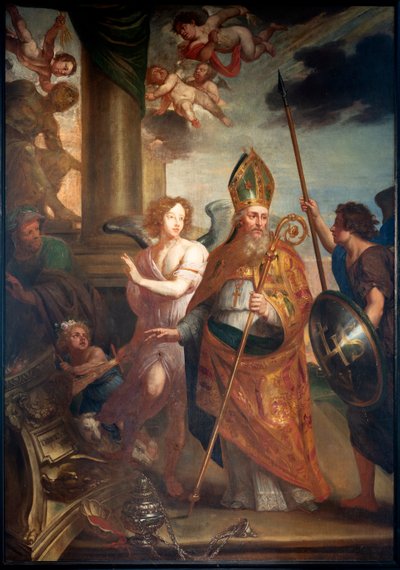 Iglesia parroquial (Schelderode, iglesia parroquial de San Martín) (pintura) de Belgian School