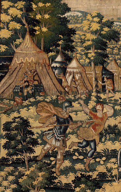 Historia de Ciro II el Grande, c.1590 (tapiz) de Belgian School