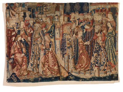 Tapiz, Los esponsales y el matrimonio "Les Fiancailles et le Marriage de Marie de Bourgogne et de Maximilien", de Tournai o Bruselas de Belgian School