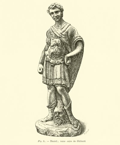 Estatua de terracota de Daniel por Ghiberti de Belgian School