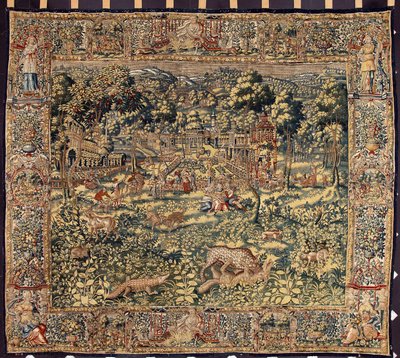 El tapiz de caza de las manufacturas de Bruselas. Siglo XVI Génova, Musei di Strada Nuova de Belgian School