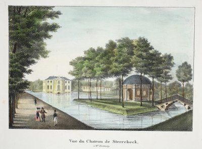 Vista del Castillo de Sterrebeek, c.1895 (fotochrom) de Belgian School