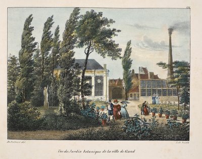 Vista del Jardín Botánico de la ciudad de Gante, c.1895 (fotochrom) de Belgian School