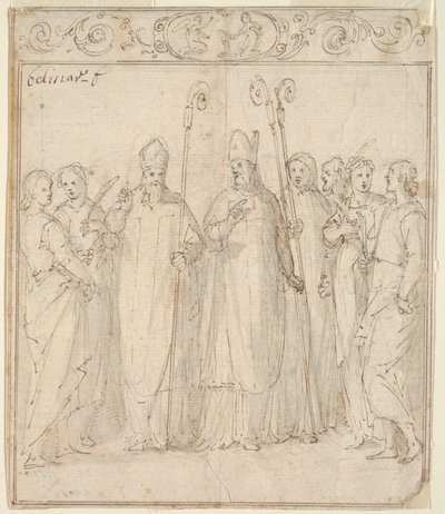 Agustín, Ambrosio y otros santos de Belisario Corenzio