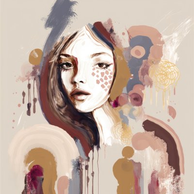 Retrato abstracto de una mujer de Bella Eve