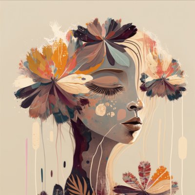 Retrato floral de ensueño de Bella Eve
