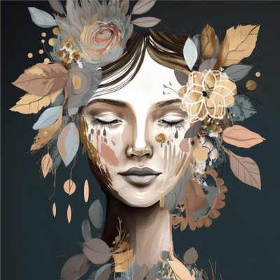 Retrato floral de ensueño de Bella Eve