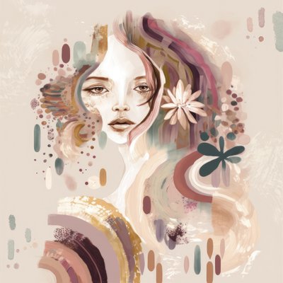 Mujer floral de ensueño de Bella Eve