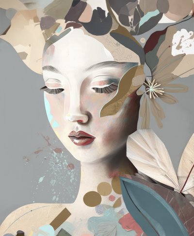 Mujer floral serena de Bella Eve