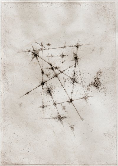 Nebulosa, 2018 (punta seca sobre papel) de Bella Larsson