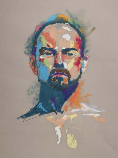 Estudio de color 10, 2023 (pastel sobre papel) de Ben Benet