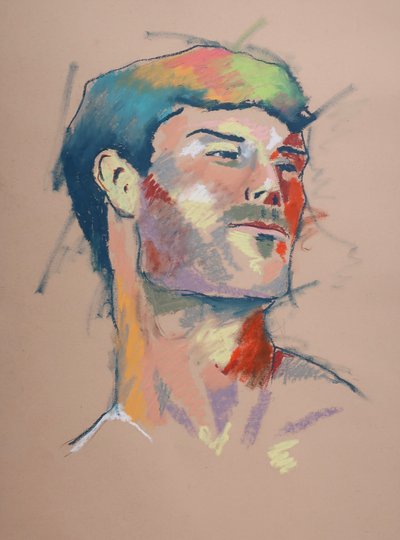 Estudio de color 12, 2023 (pastel sobre papel) de Ben Benet