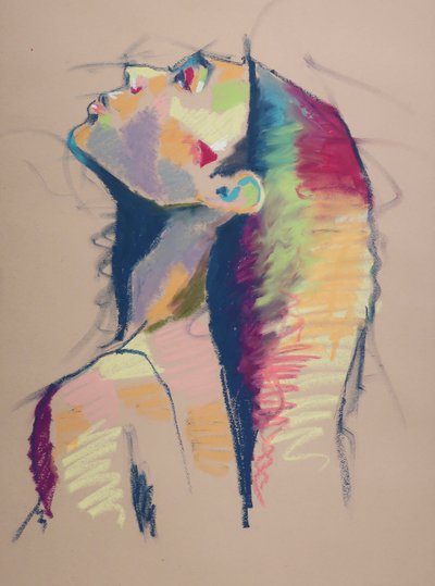 Estudio de color 15, 2023 (pastel sobre papel) de Ben Benet
