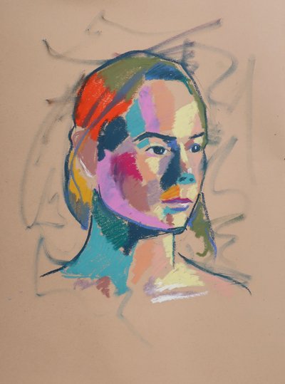 Estudio de color 17, 2023 (pastel sobre papel) de Ben Benet