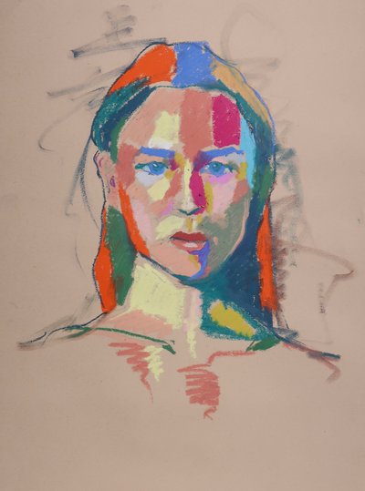 Estudio de color 18, 2023 (pastel sobre papel) de Ben Benet