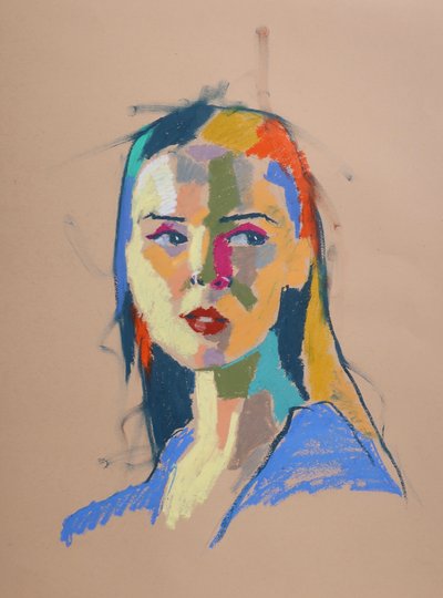 Estudio de color 20, 2023 (pastel sobre papel) de Ben Benet