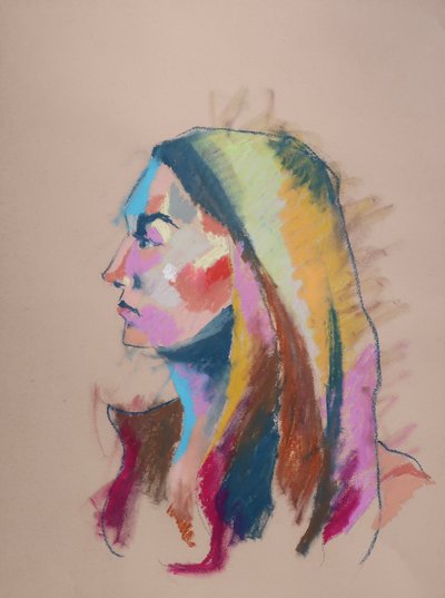 Estudio de color 3, 2023 (pastel sobre papel) de Ben Benet