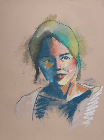 Estudio de color 5, 2023 (pastel sobre papel) de Ben Benet
