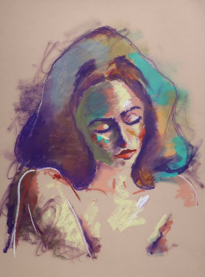 Estudio de color 7, 2023 (pastel sobre papel) de Ben Benet