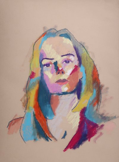 Estudio de color 8, 2023 (pastel sobre papel) de Ben Benet