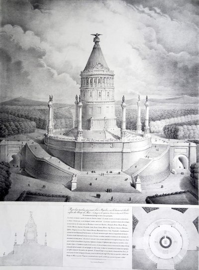 Proyecto de una tumba que se elevaría a Napoleón en las alturas de Chaillot frente al Campo de Marte de Benard et Cie Imprimerie Lemercier