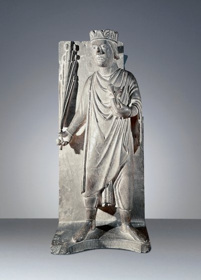 Abril, estatua del Ciclo de los Meses, Baptisterio de Parma de Benedetto Antelami