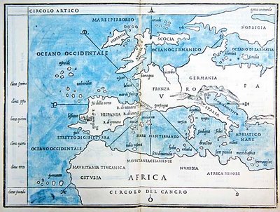 Mapa de Europa y África del Norte de Benedetto Bordone