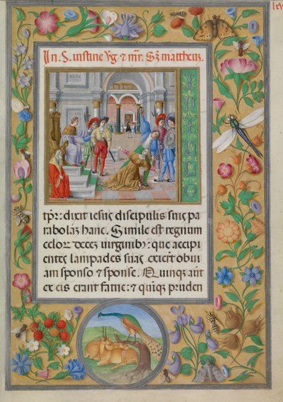 Martirio de Santa Giustina. Del "Evangelarium de Santa Giustina" (CBL W.107, f.65r) de Benedetto Bordone