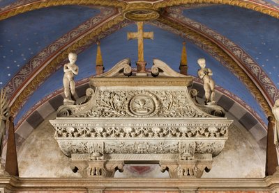 Cripta, Arca de los Santos Marcelino y Pedro Exorcista, Sarcófago con estatuas de San Marcelino y San Pedro Exorcista, Benedetto Briosco 1506-08 de Benedetto Briosco