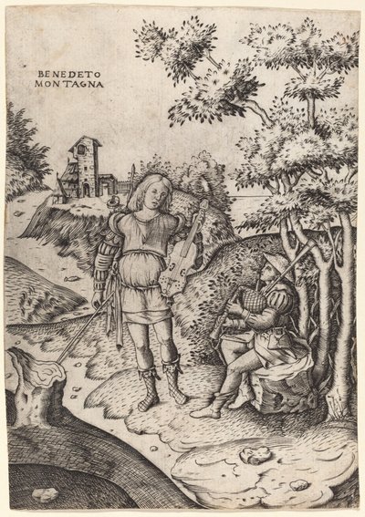 Apolo y Marsias de Benedetto Montagna