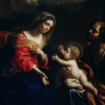 La Sagrada Familia, (detalle), 1682 de Benedetto the Younger Gennari