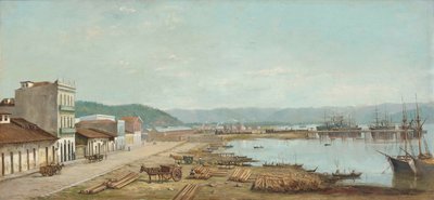 Benedito Calixto - Puerto del Consulado en Santos, SP, 1887 de Benedito Calixto