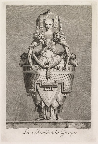 Mascarada a la griega: La novia a la griega, Placa 6, 1771 de Benigno Bossi