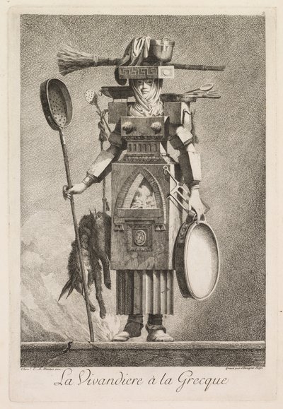 Mascarada griega: La Vivandière à la Grecque (Lámina 2) de Benigno Bossi