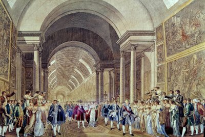 El cortejo de Napoleón y Marie Louise a través de la Gran Galería del Louvre, 2 de abril de Benjamin (after) Zix