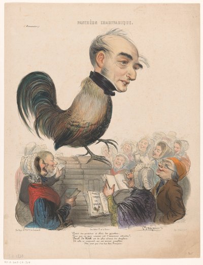 Caricatura de Paul de Kock
Caricaturas de personajes famosos de Le Charivari (título de la serie)
Panthéon Charivarique (título de la serie en el objeto) de Benjamin