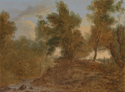 Un paisaje en Wick, Gloucestershire, "Bajo las rocas". de Benjamin Barker