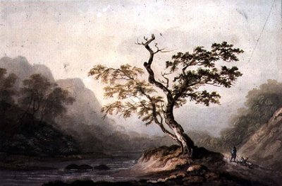 Paisaje con río y montañas de Benjamin Barker