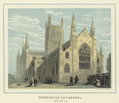 Catedral de Worcester, vista noroeste de Benjamin Baud