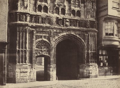 Christchurch Gateway, Canterbury,1854, impreso en 1857 (foto) de Benjamin Brecknell Turner