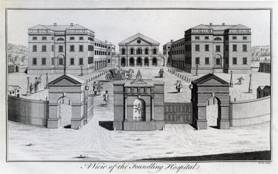 Vista del Hospital Foundling, 1756 de Benjamin Cole