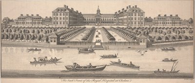 La parte trasera del Hospital Real en Chelsea, publicado 1756 de Benjamin Cole